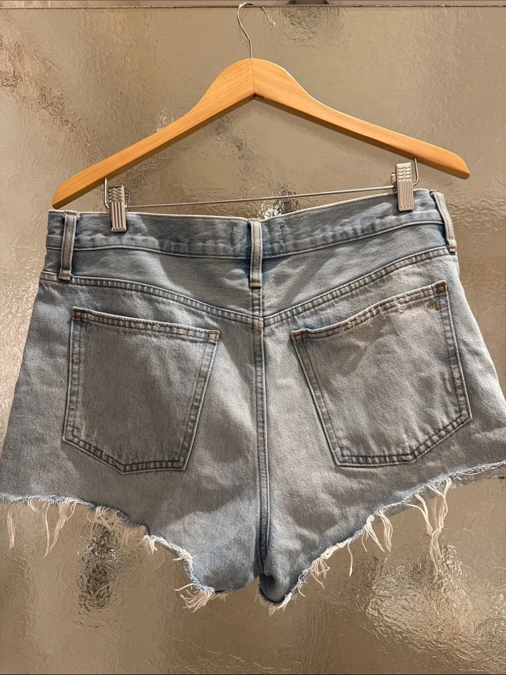 Light Wash Denim Cutoff Shorts - Unbranded